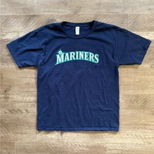Seattle Mariners Youth XL Tee Navy MLB Baseball Graphic Shirt